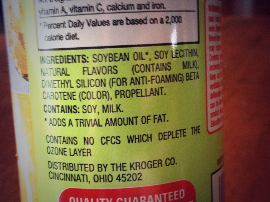 Toxic Cooking Spray